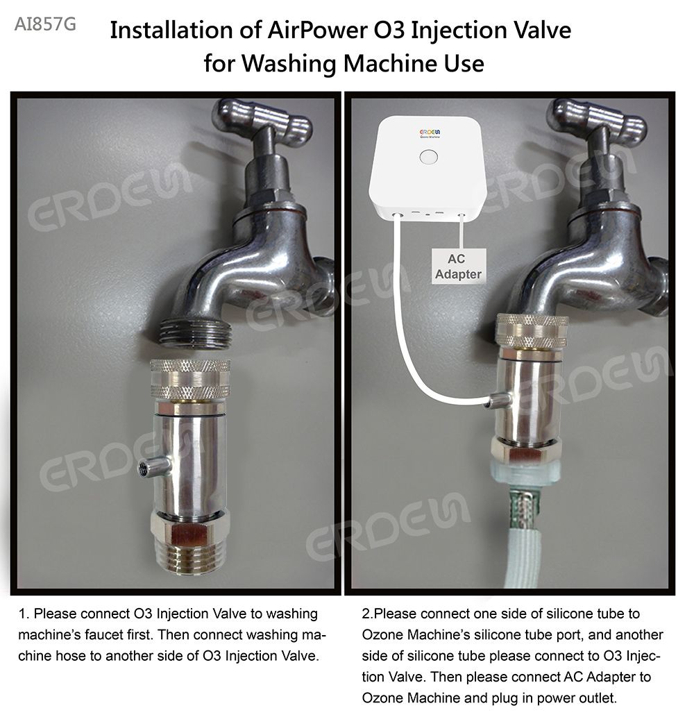 US_AirPower O3 Injection Valve untuk Mesin Cuci_Pemasangan